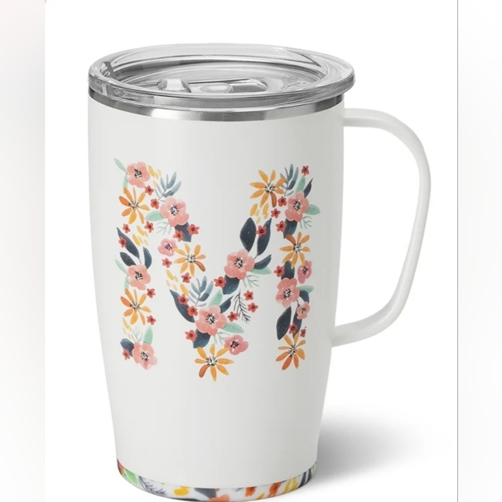 SWIG Honey Meadow 'M' Monogram Travel Mug